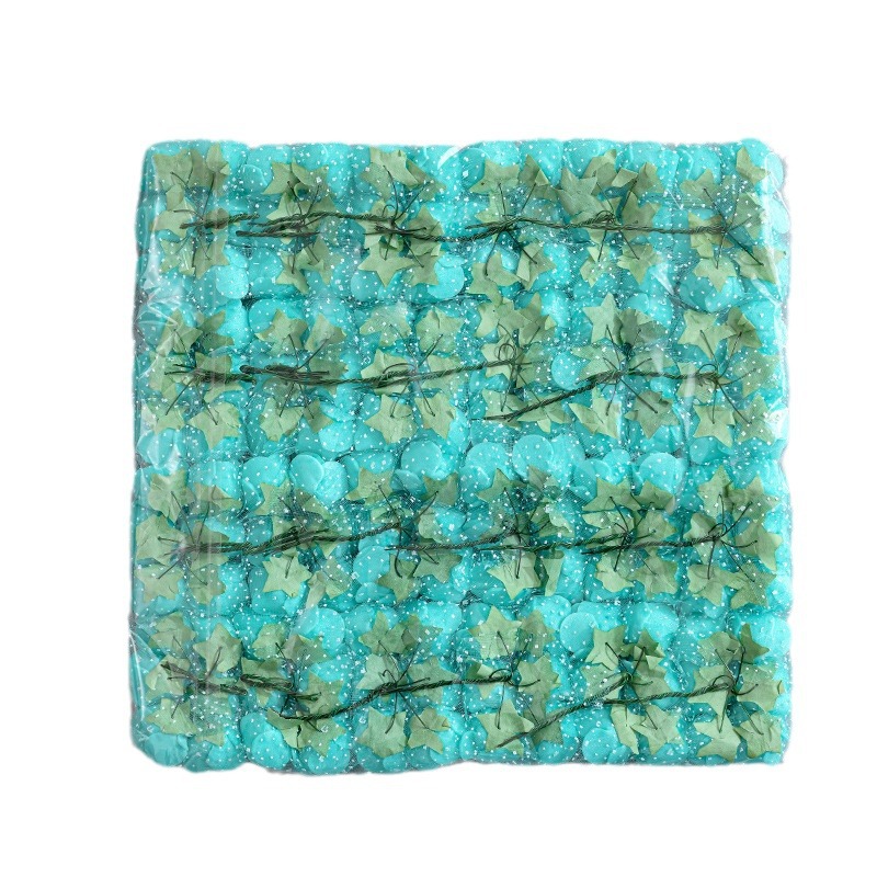 144朵pe泡沫花2.5厘米蕾丝玫瑰花婚庆花环假花新娘手腕花手编配件白底实物图