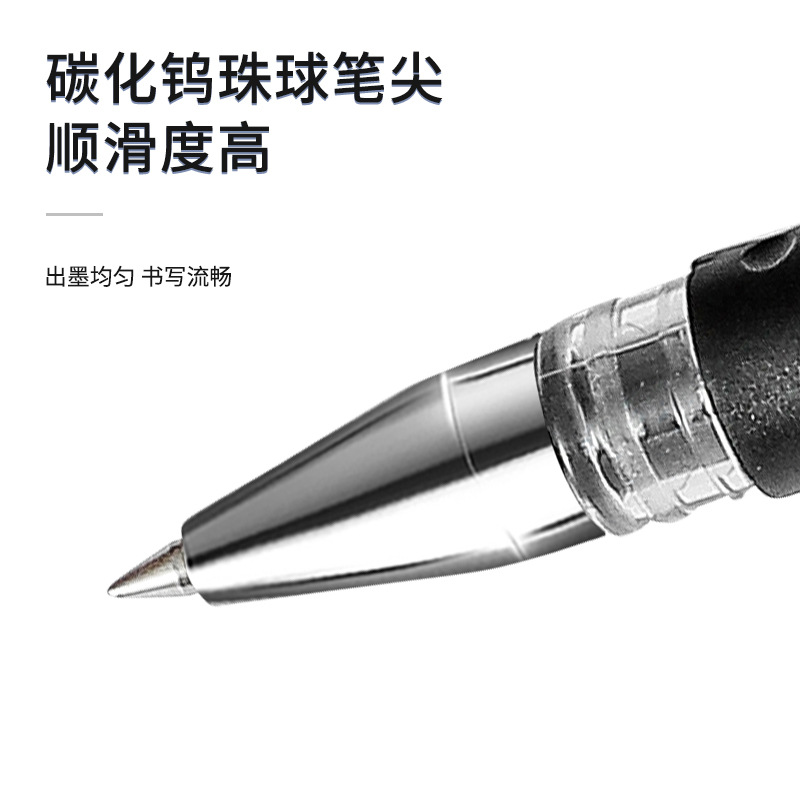 Wholesale European standard pens, black bullet tip, needle tip, 0.5mm carbon pen, water-based pen, gel pen, signature pen Specification image