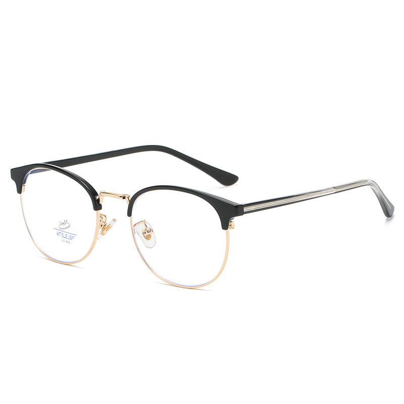 10209新款半金属眼镜框防蓝光眼镜平光镜无度数厂家批发跨镜镜架详情图5