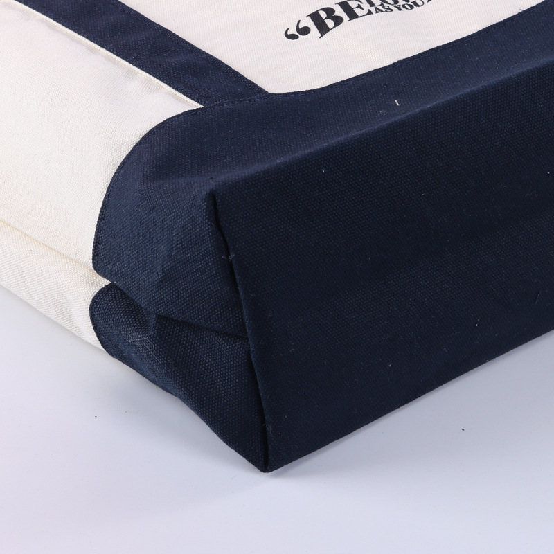 Custom Large Capacity Diagonal Diy Canvas Bag Shopping Bag Logo Cotton Student Carry-On Cotton Bag Specification drawing