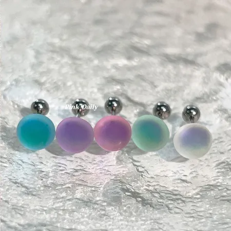 Pink Daily Matte Aurora Ear Stud Women Titanium Steel Cochlear Stud Screw Twist Stud Spice Girls Niche Earrings Pink Daily Matte Aurora Ear Stud Women Titanium Steel Cochlear Stud Screw Twist Stud Spice Girls Niche Earrings