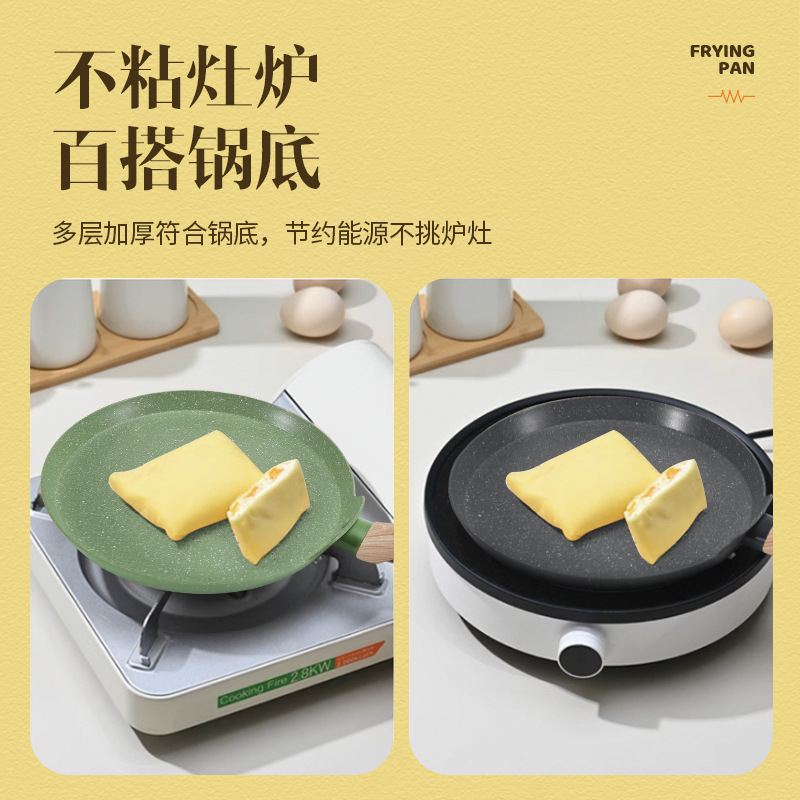 Medical Stone Pan Non-Stick Pan Pan Pan Baking General Purpose Small Frying Pan Cake Crust Special Breakfast Pan Household Specification drawing