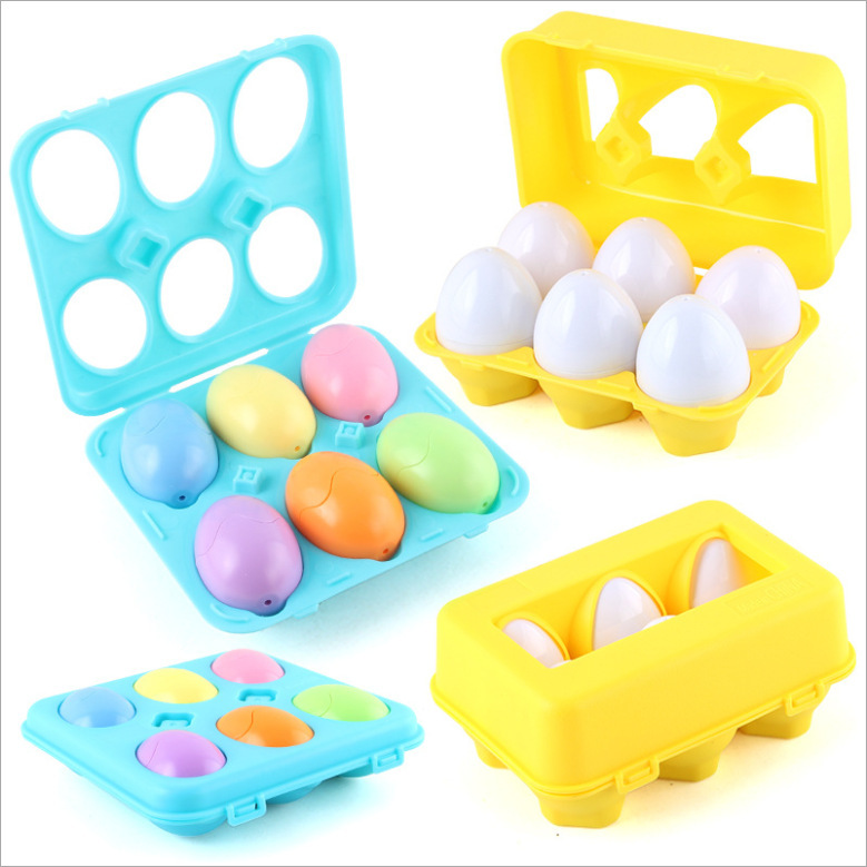 Color pair eggs 1-3 years early learning caja de color smart eggs pair twist twist eggs six pack huevo enrollable