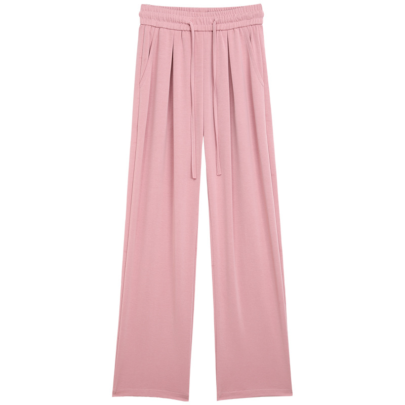 Copper Ammonia Wire Wide Leg Pants Women 2023 Summer Thin Large Size Casual Cool Pants High Waist Straight Tube Ice Silk Sunscreen Pants Item Picture