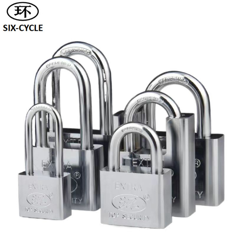 Factory direct sales of 30mm square long and short beam small padlock, imitation stainless steel blade lock, single opening and hanging lock