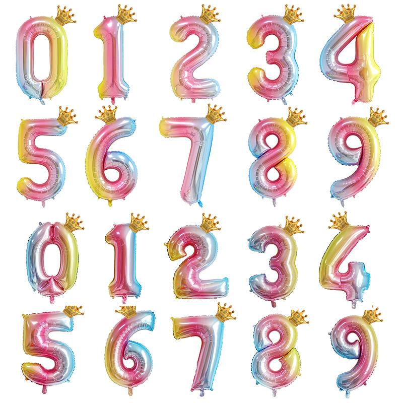 32寸40寸/生日派对装饰白底实物图