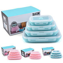 Creative silicone folding lunch box Application Scenario