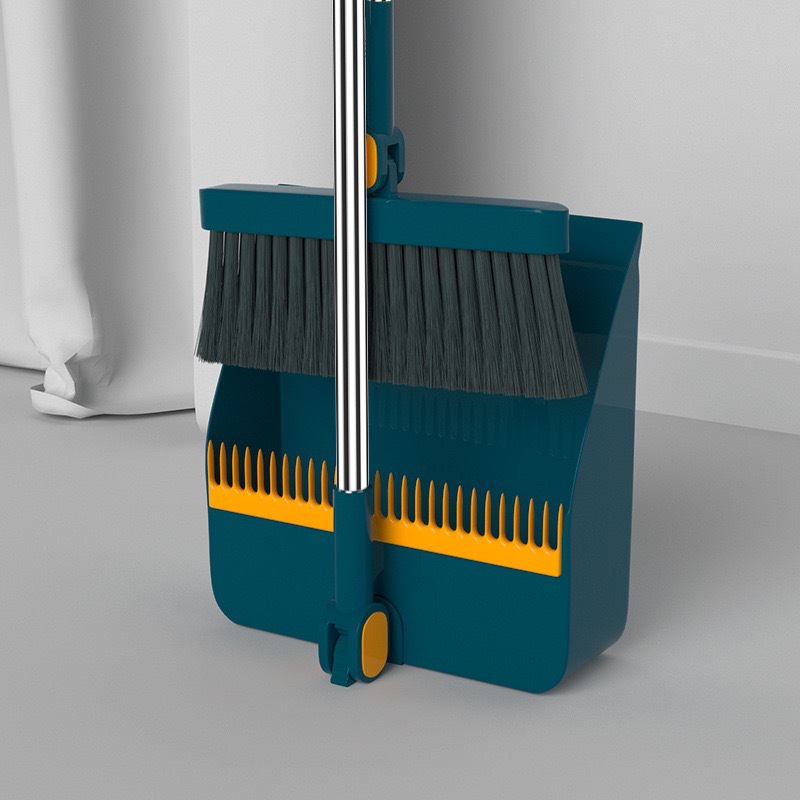 Broom Set Dustpan Combination Household Sweeping Broom 2024 New Foldable Broom Wiper Dustpan Trash Shovel Specification drawing