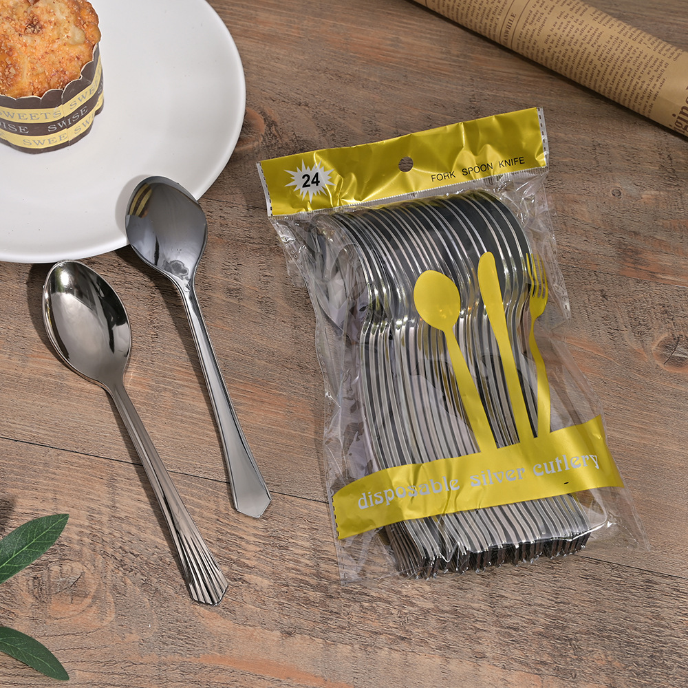 24 With A Variety Of Optional Spoon Set Cake Shop Dessert Spoon Set Tableware Spoon Manufacturers Wholesale Item Picture