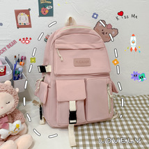 20223新款潮韩版大容量初高中学生书包轻便简约旅行包帆布双肩背包儿童书包