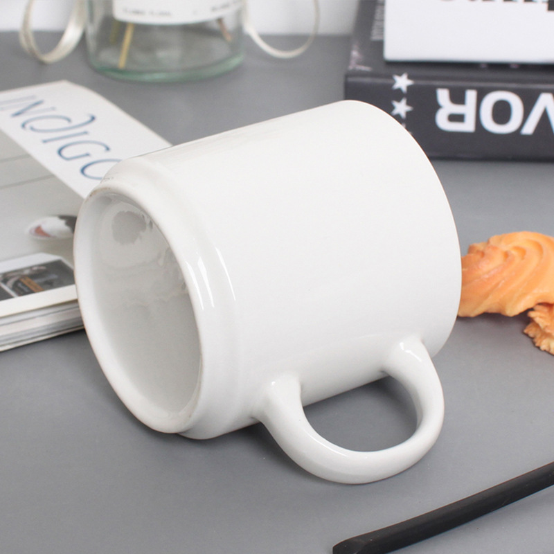 Manufacturers Directly Provide European Simple Ceramic Cup Coffee Cup Milk Breakfast Cup White Mug Ceramic Customization Specification drawing