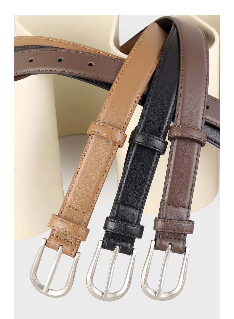 女款皮带真皮头层牛皮时尚针扣装饰牛仔裤休闲裤腰带工厂现货批发详情15