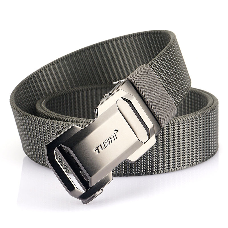 New men's casual and versatile self-locking nylon belt, outdoor training workwear belt manufacturer wholesale belt Specification image