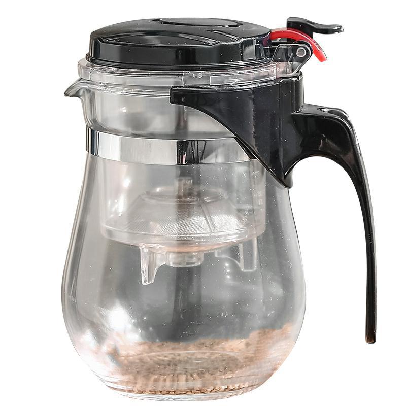 花茶壶大容量带盖带把泡茶茶具耐热玻璃茶壶过滤不锈钢内胆飘逸杯详情图5