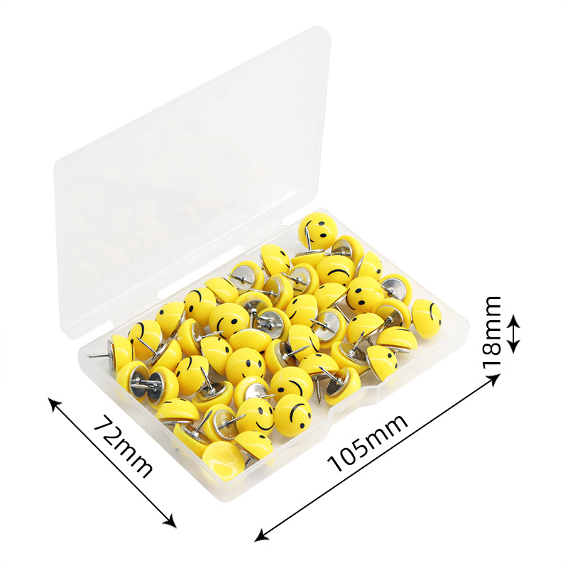 50 funny smiling expression thumbtacks, painting board, cork board, thumbtacks, DIY photo wall nails