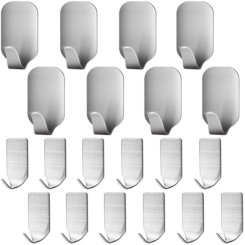 Hook 304 Stainless Steel Punch-Free Self-Adhesive Metal Adhesive Crochet Coat And Hat Key Seamless Strong Cross-Border Amazon Item Picture