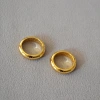 French Celi cold style, simple and fashionable, versatile, layered band, plain surface, aperture, brass gold-plated ring, index finger ring for girls details Picture