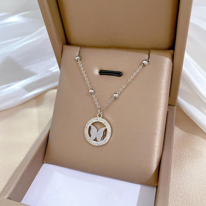 【 All-titanium Steel 】 Real gold electroplating inside the furnace for color retention, very cold necklace, female Instagram influencer collarbone chain accessory pic 26