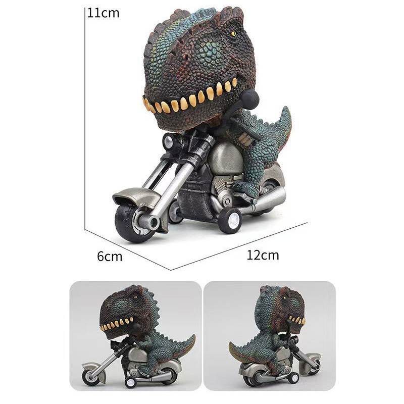 Drifting dinosaur riding motorcycle car ornaments, creative center console in the car, high-end men's and women's car interior installation Application Scenario