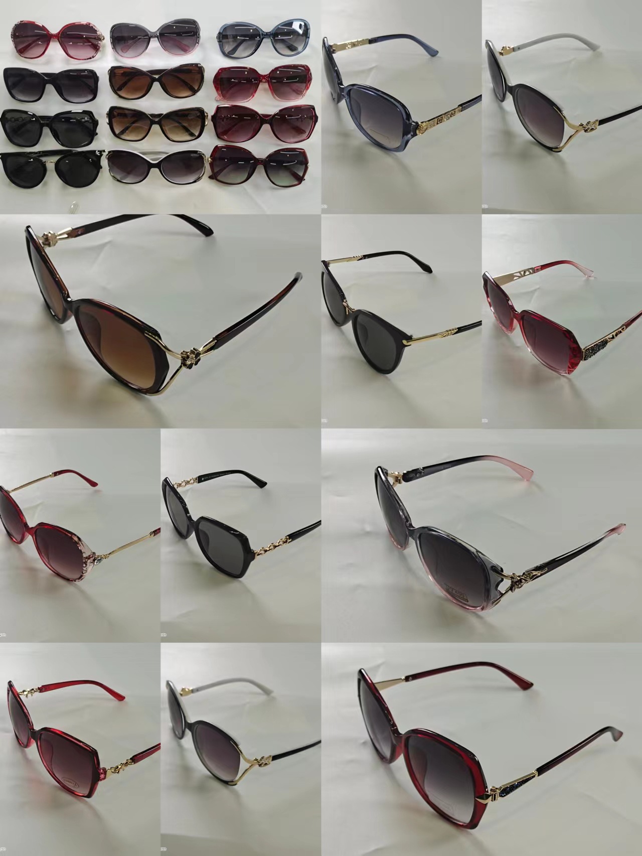Wholesale of women's sunglasses, fashionable and trendy sunglasses, mixed batch of over a hundred styles, running around the streets and setting up street stalls, mixed batch of sunglasses Application Scenario