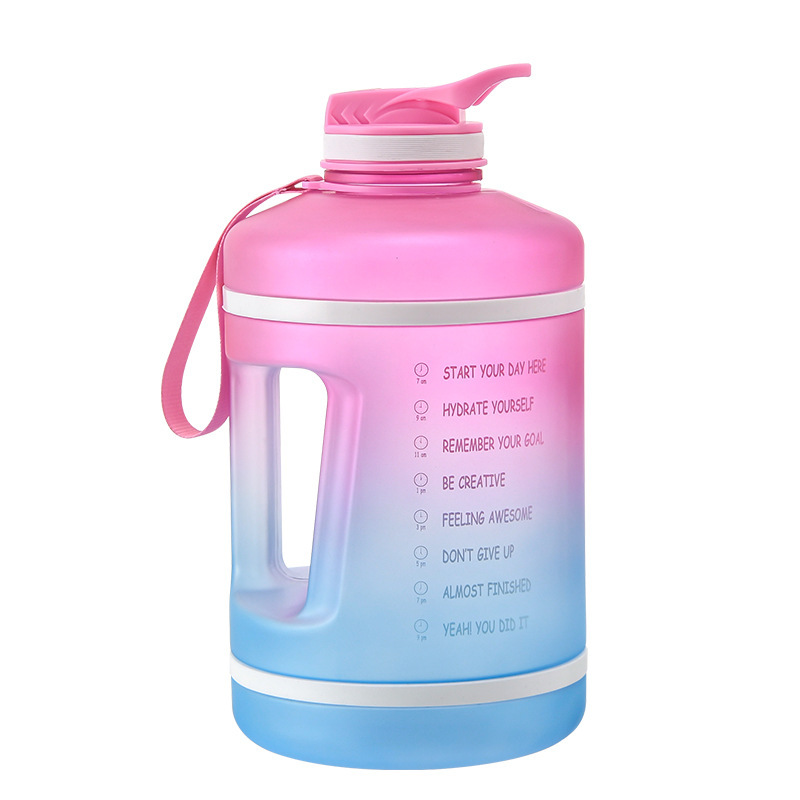3.8L one-gallon plastic sports straw large-capacity water cup Item Picture