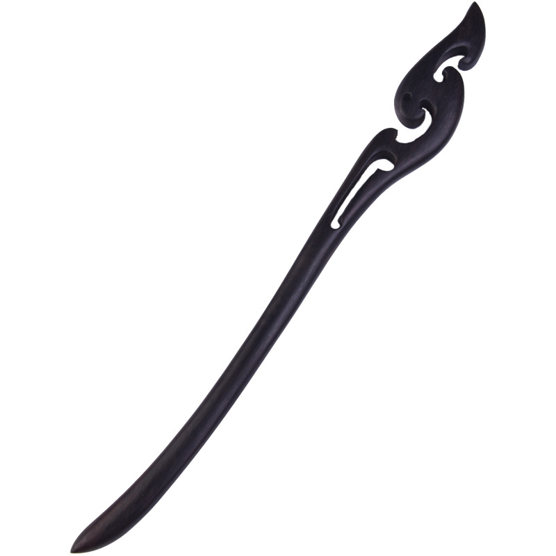 Black sandalwood hairpins, ancient-style hairpins wholesale, high-end new Chinese-style hairpins, green sandalwood wooden hairpins for women Item Picture