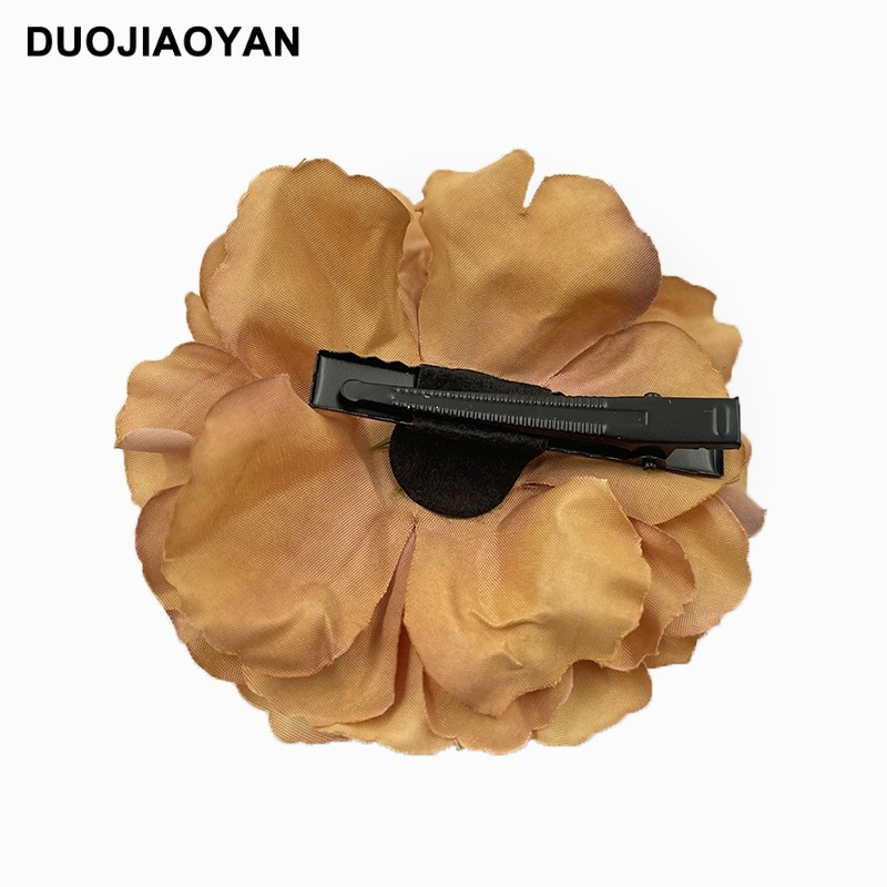 The same style of faux peony flower hair clip as the Internet celebrity, with a high-end atmosphere, is a side clip for taking photos by the seaside and a vacation hair clip Item Picture