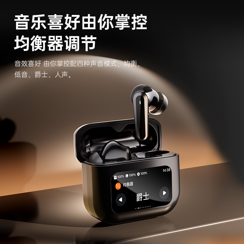 In-ear wireless headphones, ANC active noise cancellation Bluetooth headphones, high-quality LCD touch digital display screen gaming headphones Application Scenario