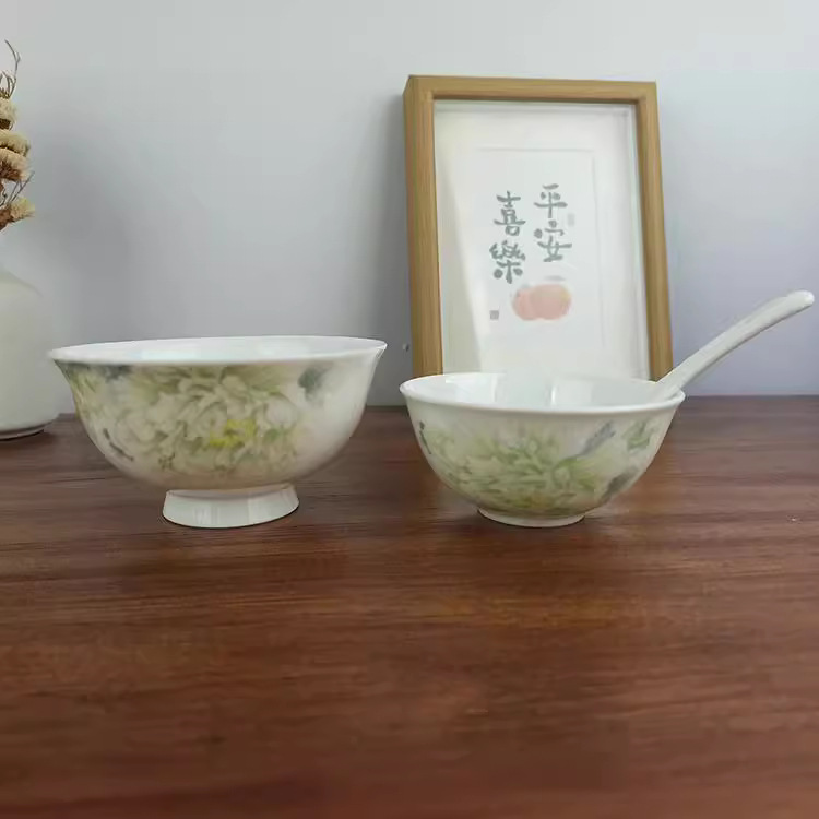 Ceramic tableware, bowl and chopstick sets, bowl and plate sets, gift boxes, home gifts, gift-giving, creative, simple and new Chinese style Application Scenario