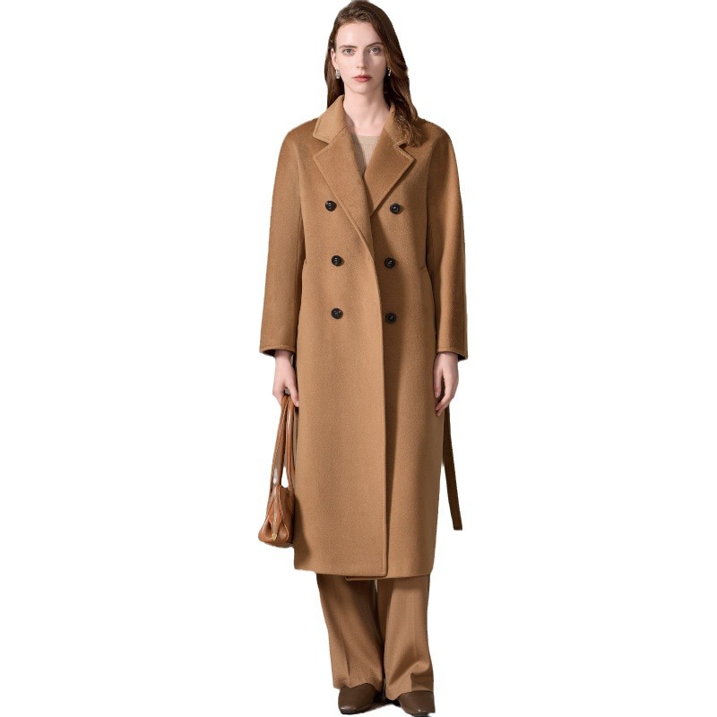 Lined With 100 Small Cashmere Coat Women's Winter Max101801 Flat Top Feeling Horn Buckle Wool Item Picture