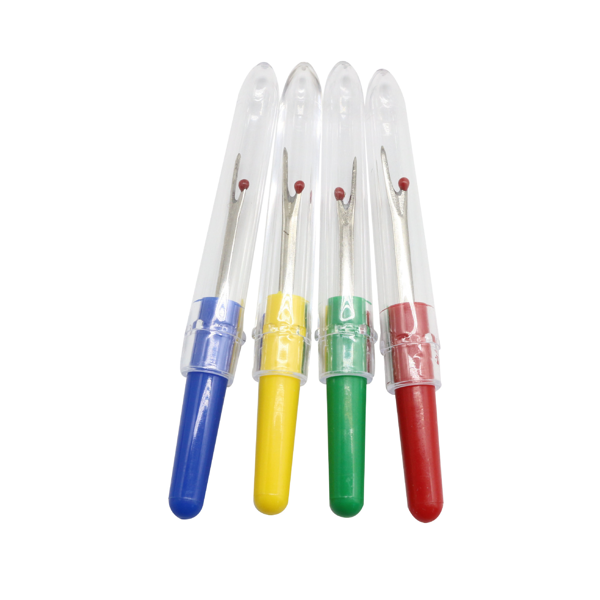 Small solid color plastic thread removal knives, 4 pieces per set, sharp eye knife, for thread picking and cutting, multiple uses Item Picture