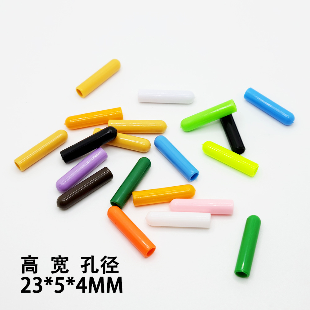Factory direct sales of colored plastic bullet head cap rope, shoelace rope, tail rope, hoodie rope, strap and buckle details Picture