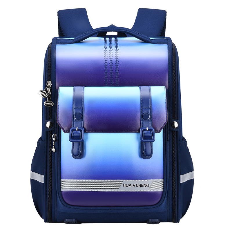 Nueva tendencia escuela primaria mochila 6-12 años de edad reducción de la carga protección de la cresta anti-spilling agua de gran capacidad para hombres niñas niños mochila Item Picture
