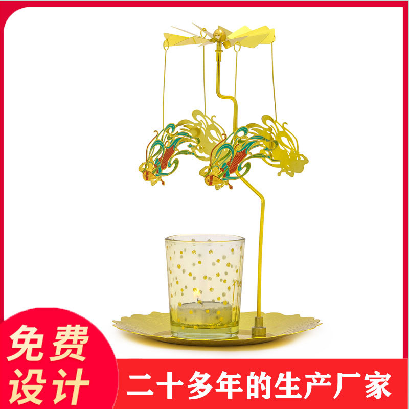 厂家直供敦煌飞天仙女下凡走马灯旋转烛台多款莫高窟纪念品批发