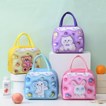 3D cartoon bento bag Children's tote warmer bag