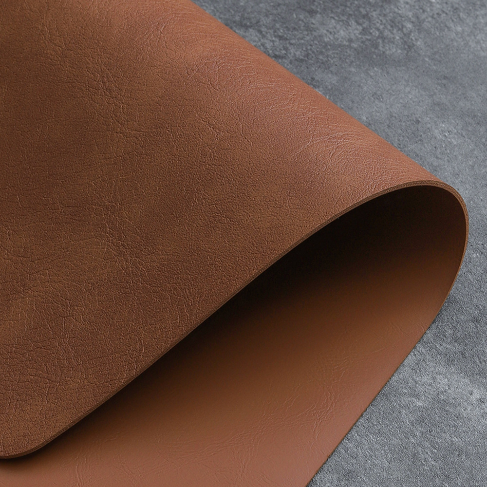 In-stock pvc square leather placemats, waterproof double-layer cowhide texture Western placemats, hotel heat insulation MATS, table MATS for home use Application Scenario