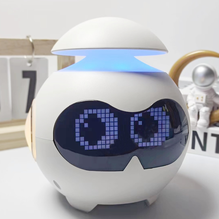 Cute expression alarm clock smart light 2024 New model Bluetooth speaker, multi-functional atmosphere night light for students and children customized