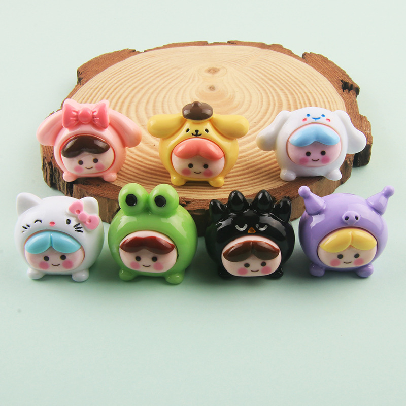 Cute Stereoscopic Cartoon Tide Play New Resin Accessories Cream Glue Accessories Diy Girl Handmade Material Bag Wholesale details Picture