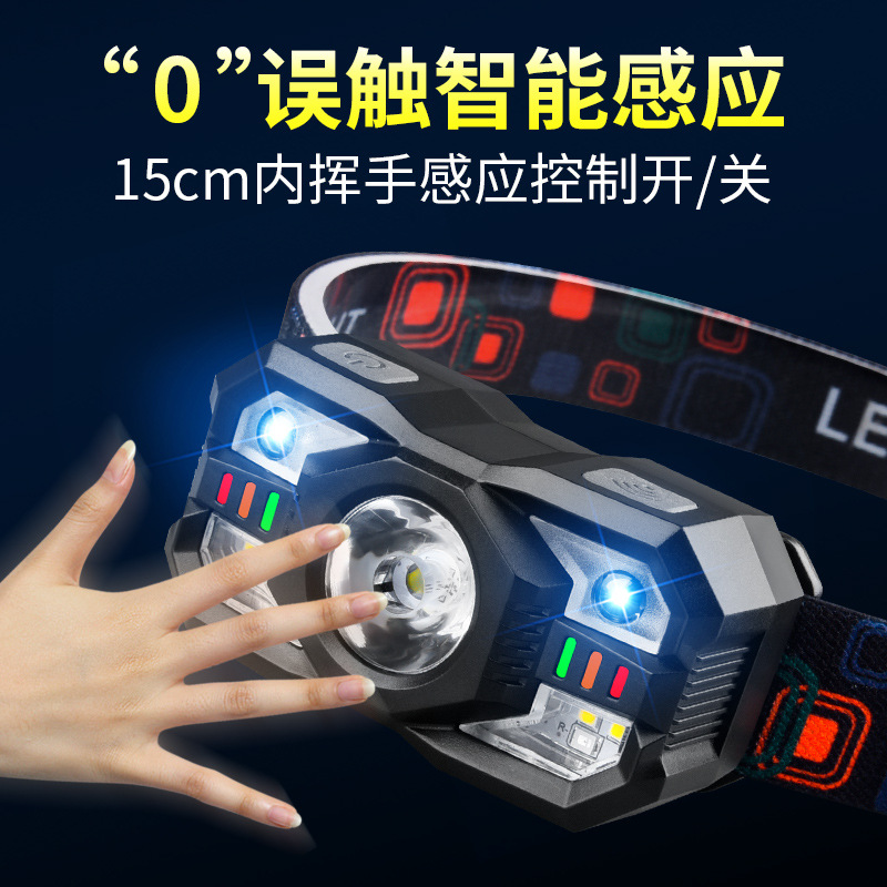 跨境感应头灯强光长续航多功能便携头戴灯户外防水钓鱼迷你小头灯 Specification image