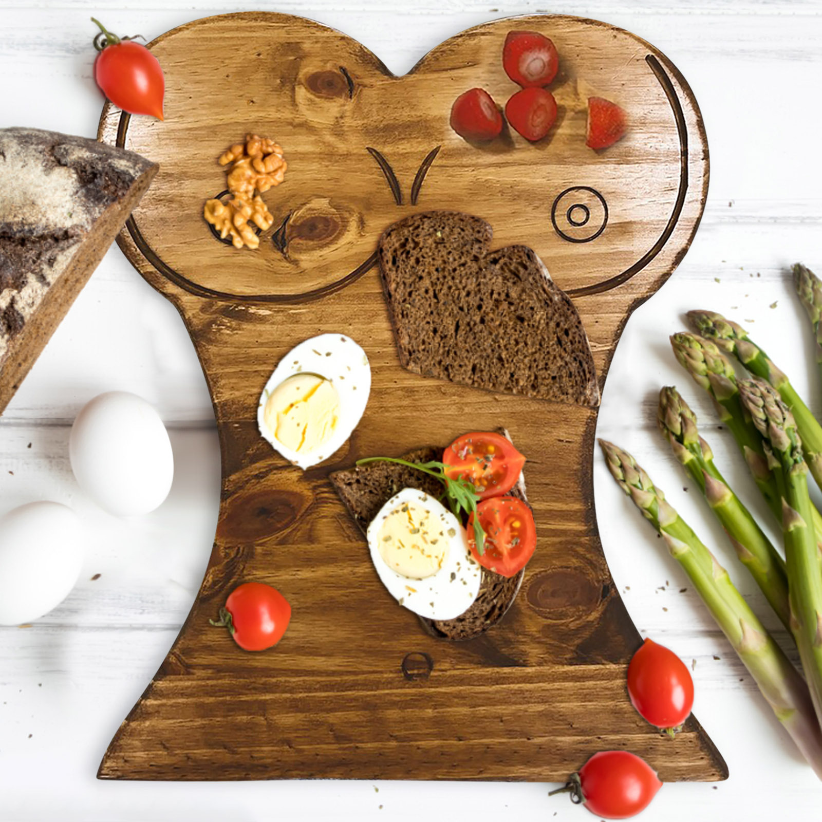 Cross border new interesting food making tray cut fruit cut vegetables fun cutting board full figure