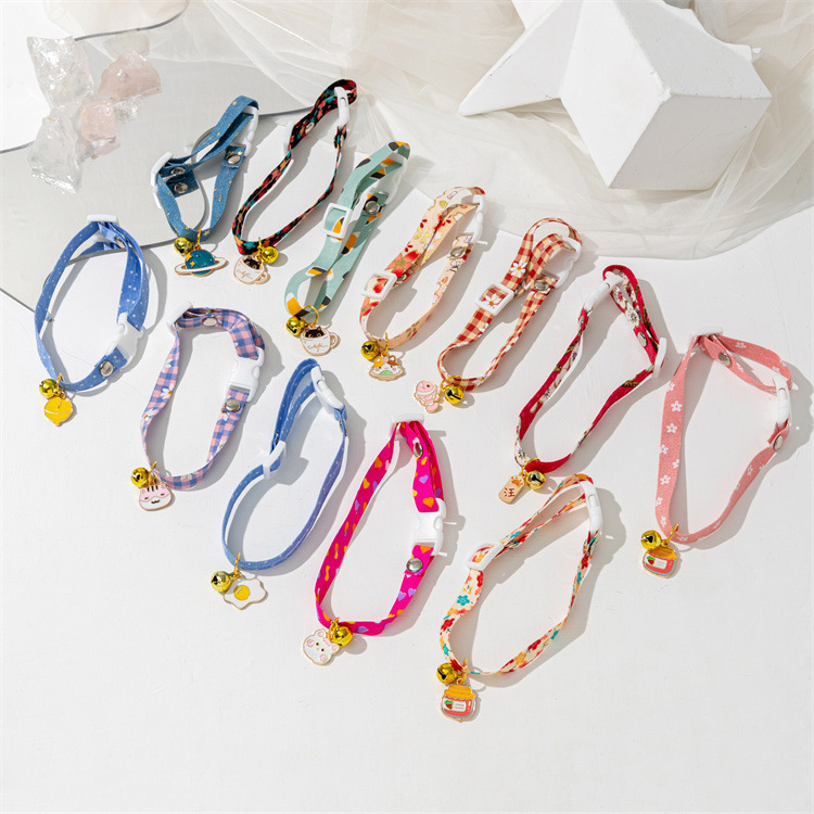 2022新品合金精致项圈宠物领结铃铛项圈猫咪蝴蝶结项圈跨境猫项圈