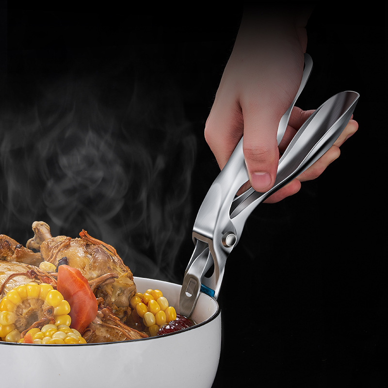 304 Stainless Steel Anti-Ironing Clip Household Bowl And Dish Clip Multi-Functional Kitchen Tray Lift Bowl Clip Casserole Steamer Clip details Picture