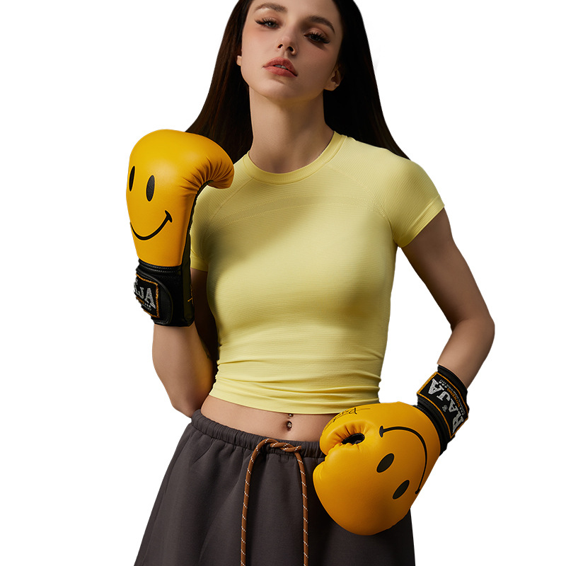 Summer sports T-shirt for women, the same style as lulu, tight, quick-drying, high-elasticity, breathable short-sleeved top for yoga, fitness and running Item Picture