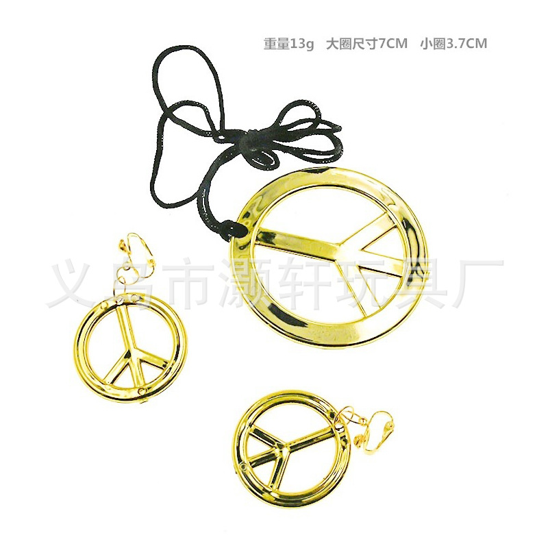 Cross-border European and American hippie party and charm geometric design headband suit gold and silver colorful necklace earrings Application Scenario