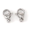 Wholesale of all-bright stainless steel 9-19mm lobster clasp titanium steel lobster male clasp bracelet necklace clasp accessories in stock Item Picture