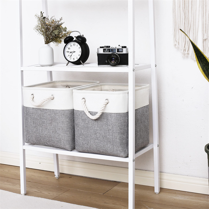 Anti-cotton linen without cover square storage basket foldable fabric storage basket household toy clothing storage box wholesale Specification drawing