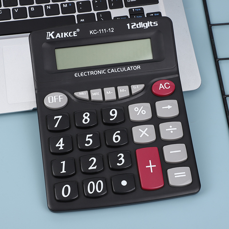 Business Finance Office Calculator 12-Bit Large Screen Calculator Kc-111-12 Calculator Factory Direct Specification drawing