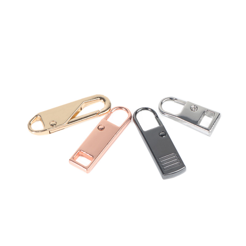Detachable No. 5 Zipper Head Puller Accessories Luggage Clothing Puller Repair Zipper Head Metal Puller Specification drawing