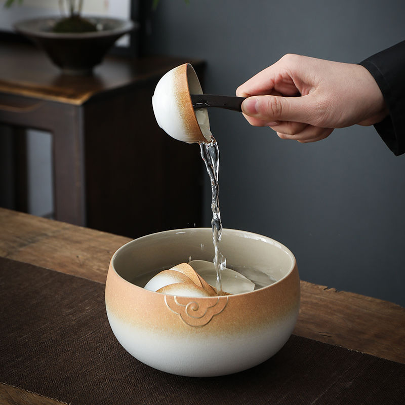 Kung Fu Tea Set Household Simple Ceramic Black Pottery Light Luxury Gradual Light Luxury Office Guest Teacup Teapot Set details Picture