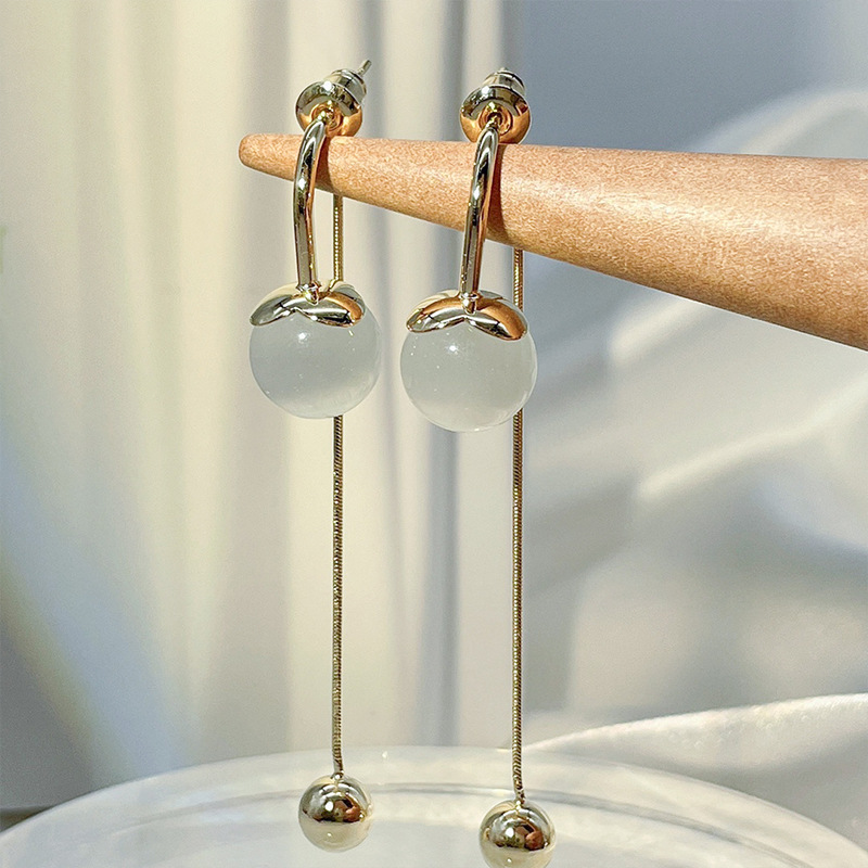 Obi's new S925 silver needle Opal high-grade earrings wholesale fashion women's earrings independent packaging details Picture